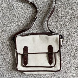 BDG Canvas Faux Leather Messenger Bag